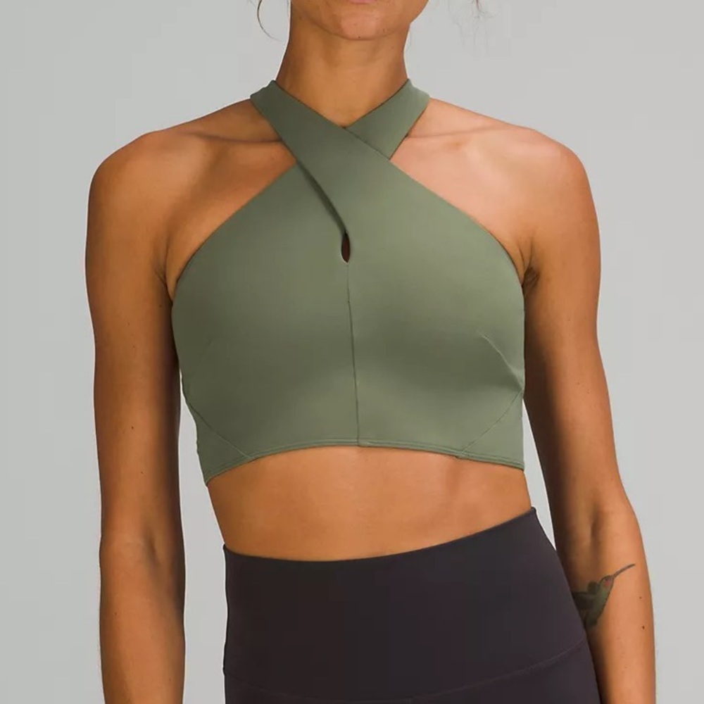 NWT Lululemon Nulu Wrap-Front Longline Bra 
Light Support